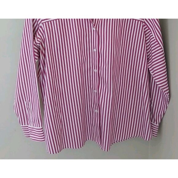 Foxcroft Non Iron Shaped Fit Button Down Blouse - Picture 4 of 10